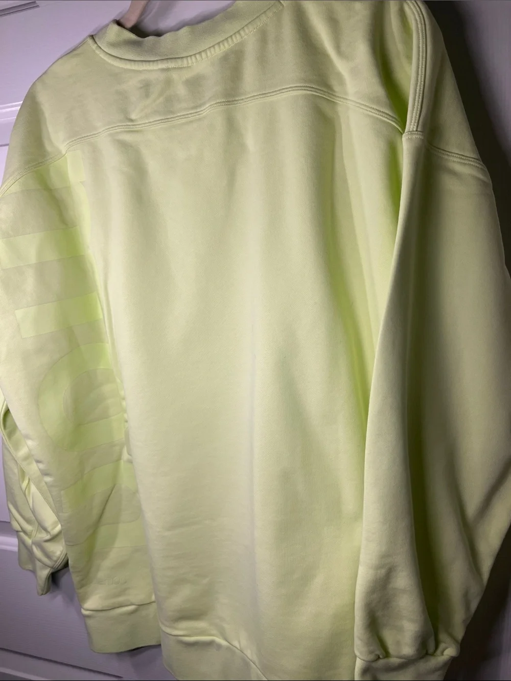 Lululemon Perfectly Oversized Crew Logo- Yellow/Green W size 10